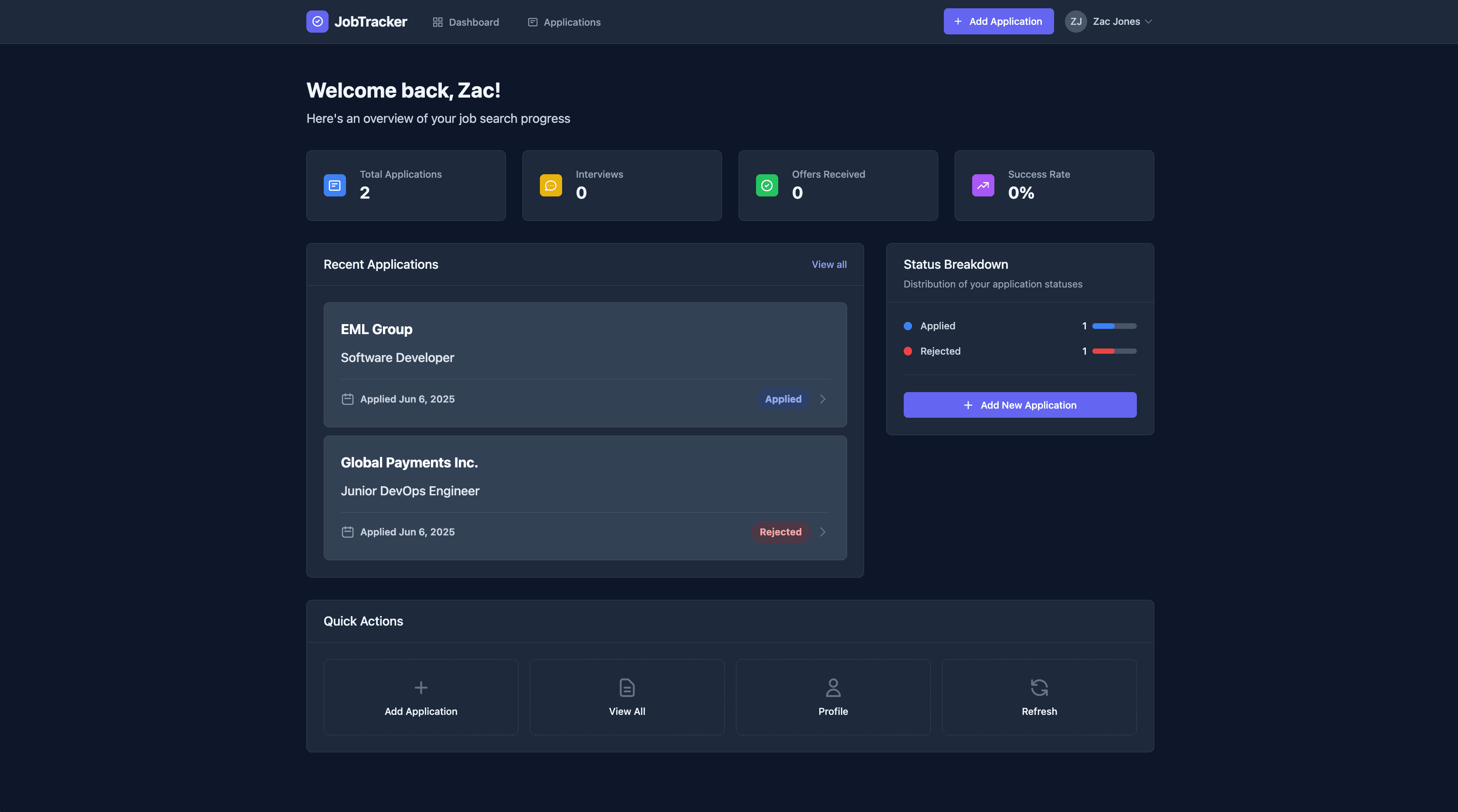JobTracker screenshot 3