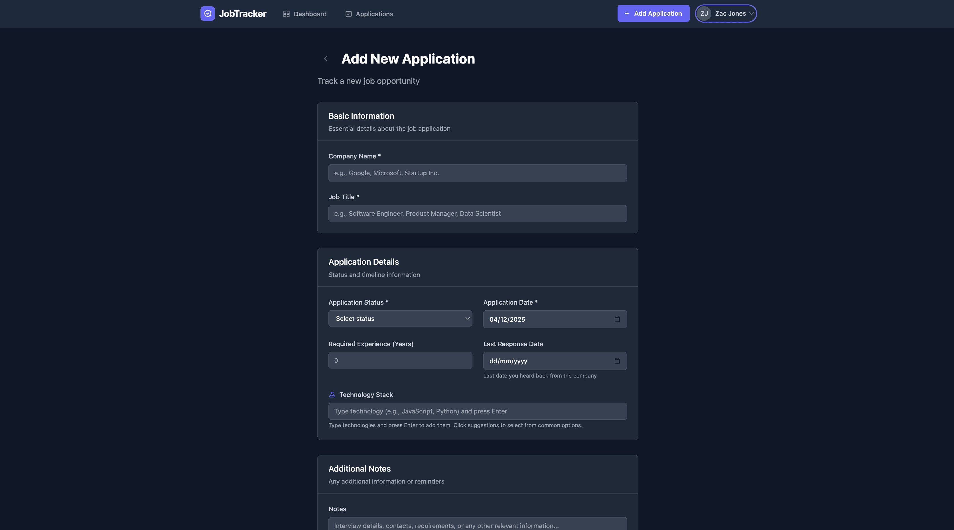 JobTracker screenshot 5