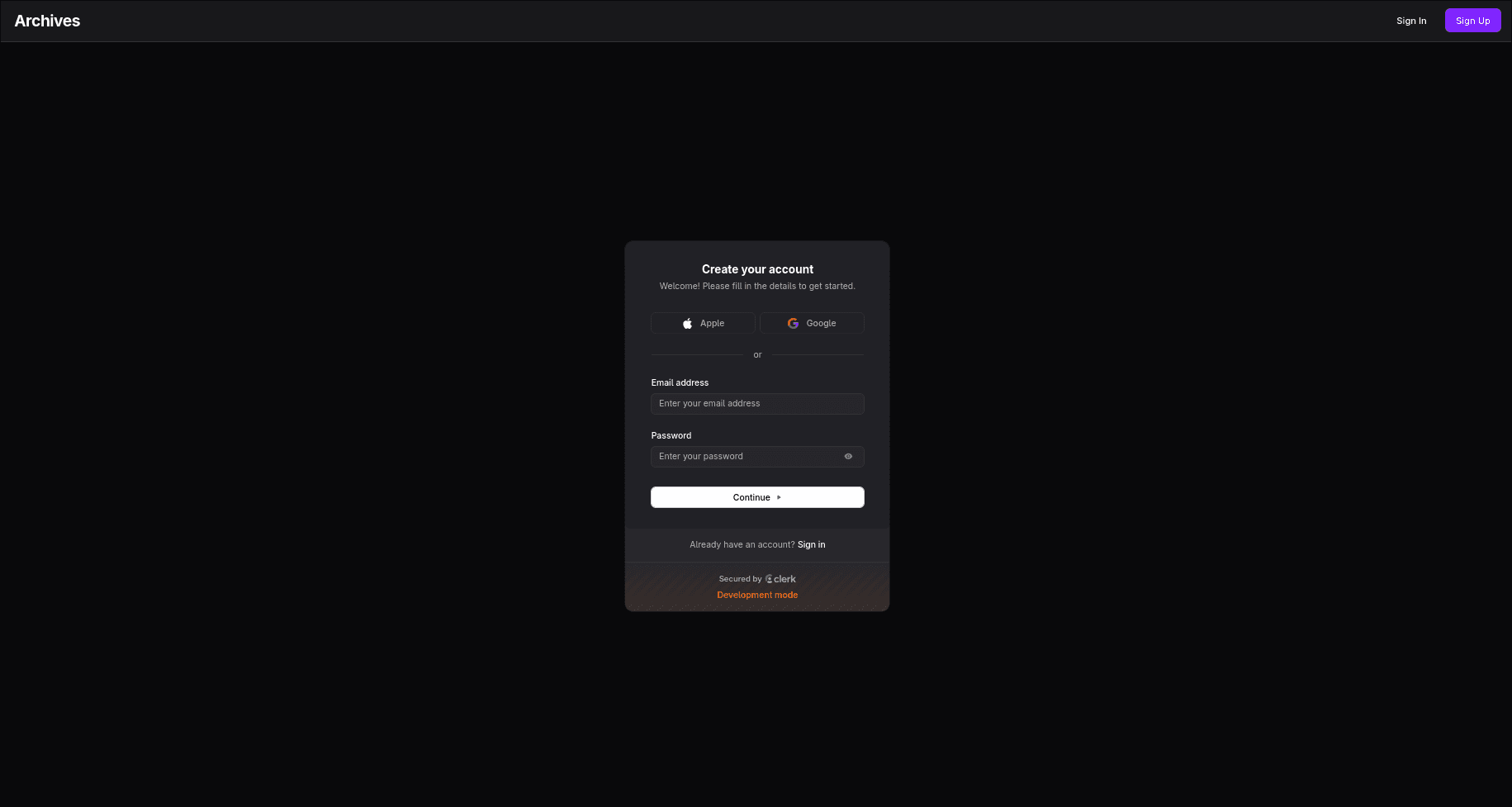 Archives.bio screenshot 2